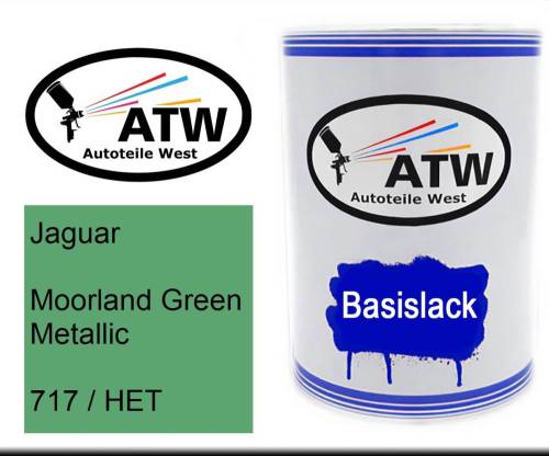 Jaguar, Moorland Green Metallic, 717 / HET: 500ml Lackdose, von ATW Autoteile West.
